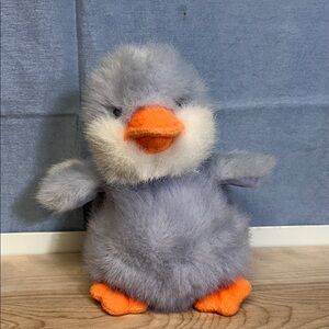 Waddles Russ Berrie Blue/Purple Duck Plush Stuffed Animal Bird 9 inches